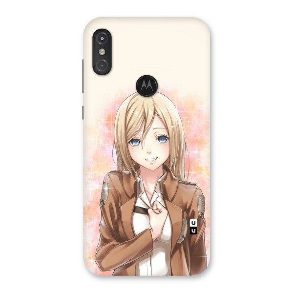 Cute Girl Art Back Case for Motorola One Power