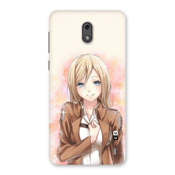 Cute Girl Art Back Case for Nokia 2