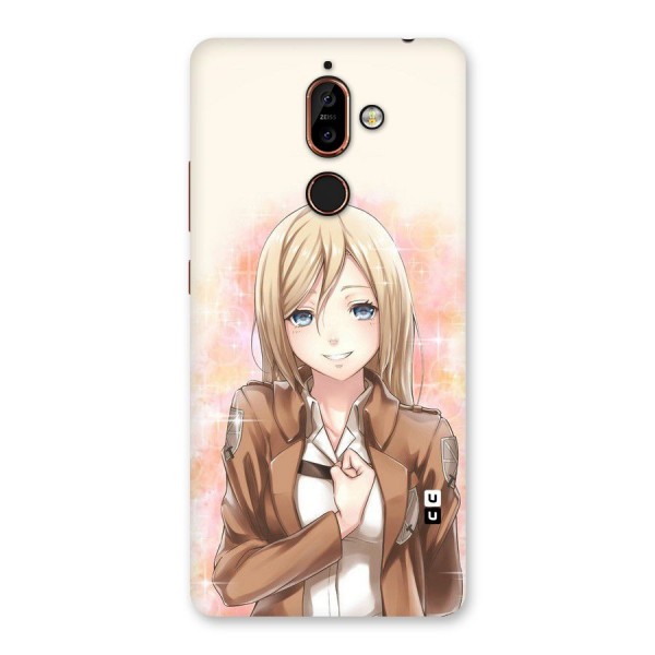 Cute Girl Art Back Case for Nokia 7 Plus