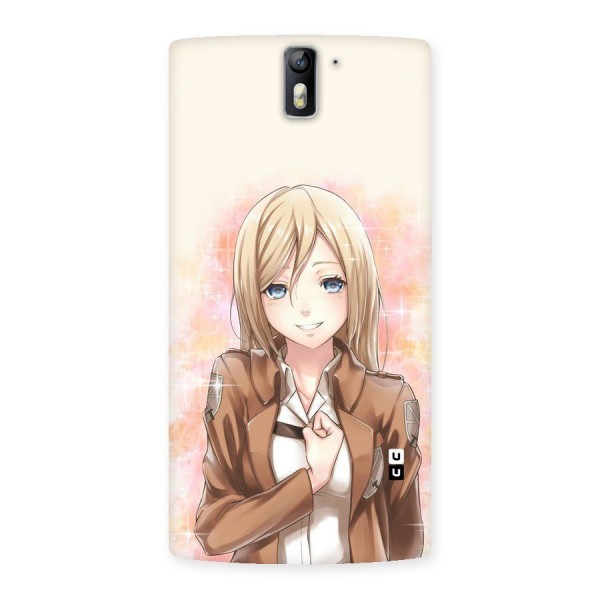 Cute Girl Art Back Case for One Plus One