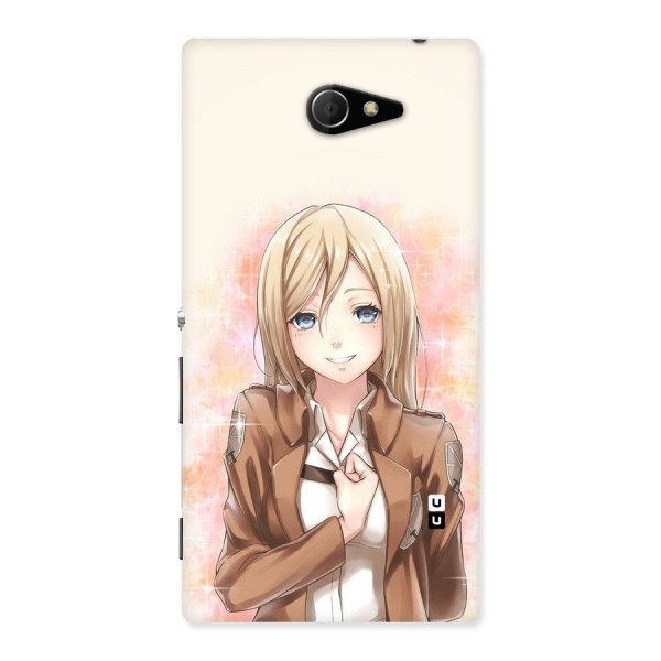 Cute Girl Art Back Case for Sony Xperia M2