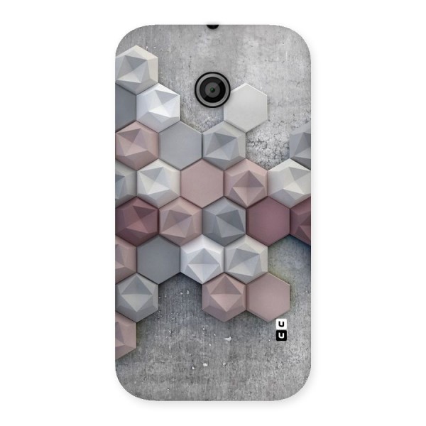 Cute Hexagonal Pattern Back Case for Moto E