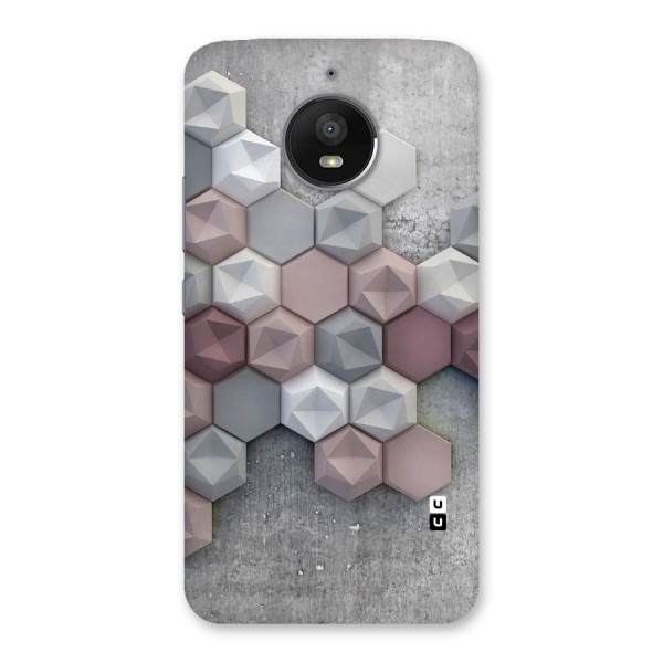 Cute Hexagonal Pattern Back Case for Moto E4 Plus