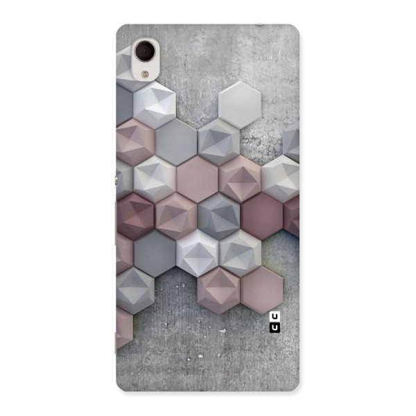 Cute Hexagonal Pattern Back Case for Sony Xperia M4