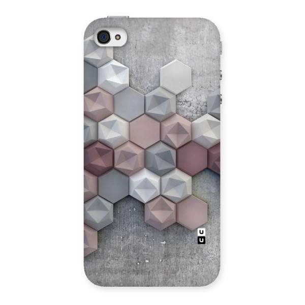 Cute Hexagonal Pattern Back Case for iPhone 4 4s