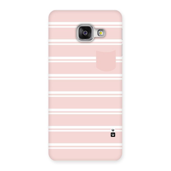 Cute Pocket Striped Back Case for Galaxy A3 2016