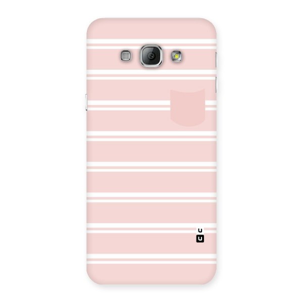 Cute Pocket Striped Back Case for Galaxy A8