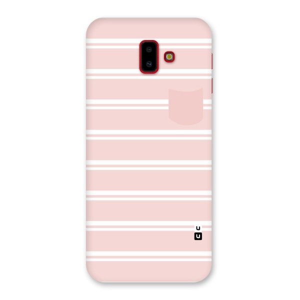 Cute Pocket Striped Back Case for Galaxy J6 Plus