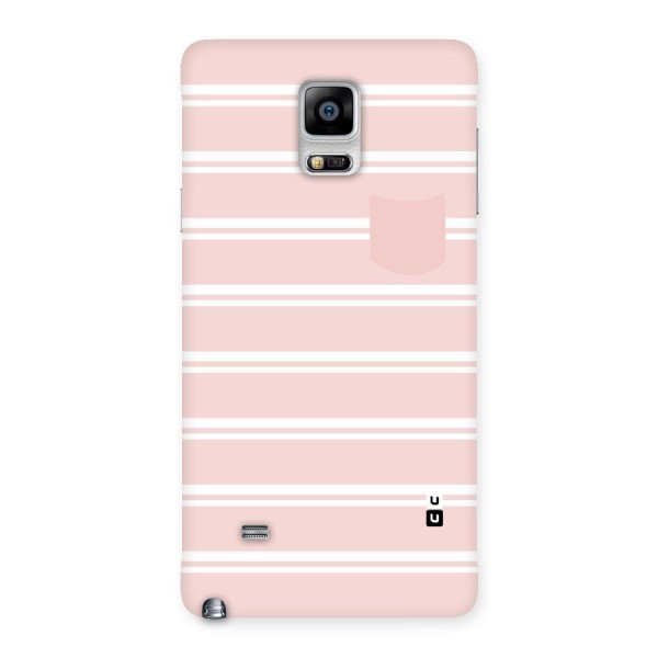 Cute Pocket Striped Back Case for Galaxy Note 4