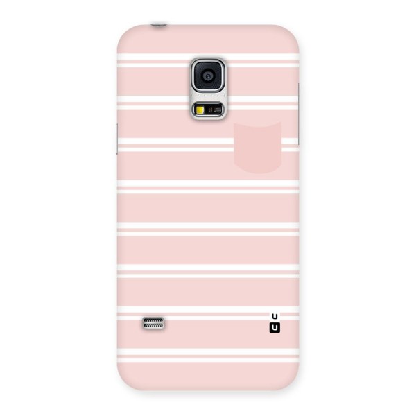 Cute Pocket Striped Back Case for Galaxy S5 Mini