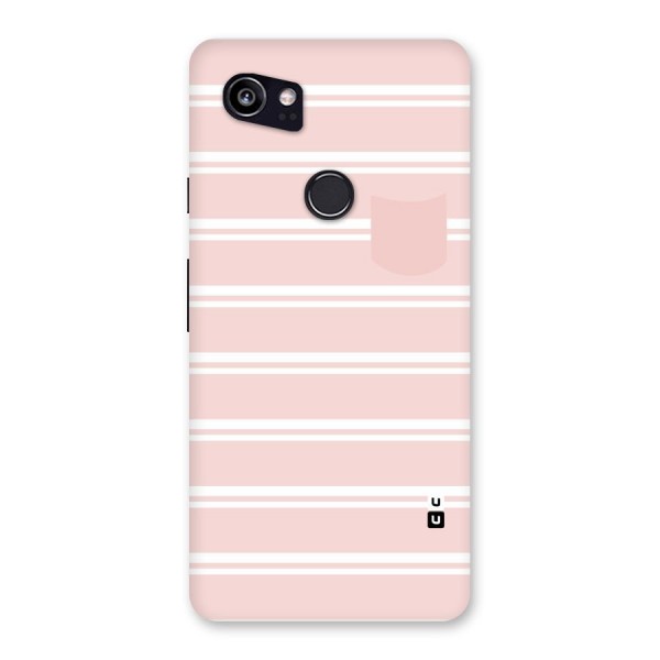 Cute Pocket Striped Back Case for Google Pixel 2 XL