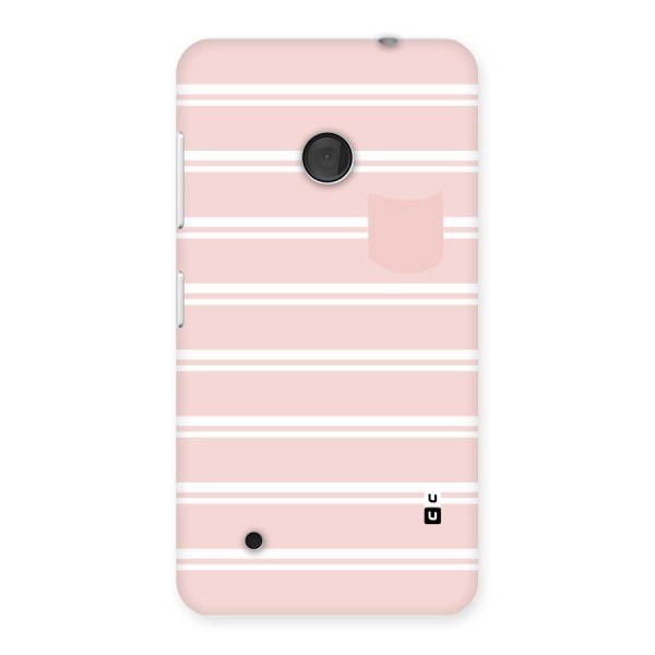 Cute Pocket Striped Back Case for Lumia 530