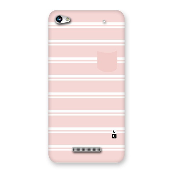 Cute Pocket Striped Back Case for Micromax Hue 2