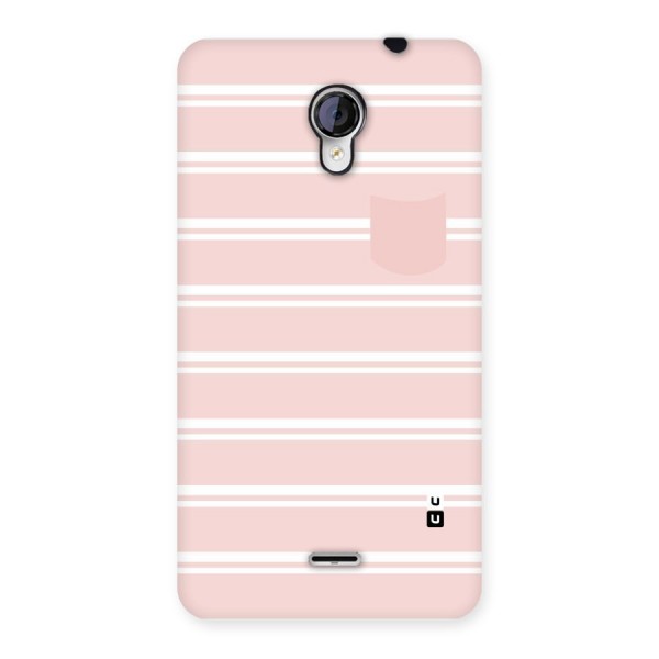 Cute Pocket Striped Back Case for Micromax Unite 2 A106