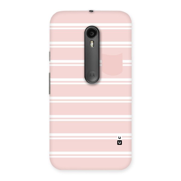 Cute Pocket Striped Back Case for Moto G3