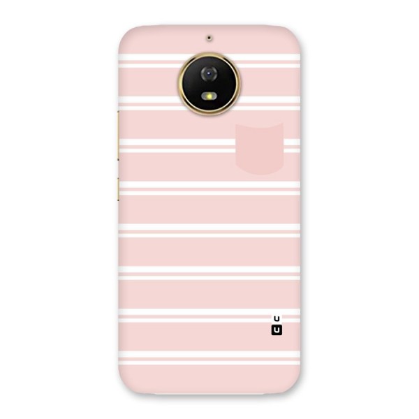 Cute Pocket Striped Back Case for Moto G5s