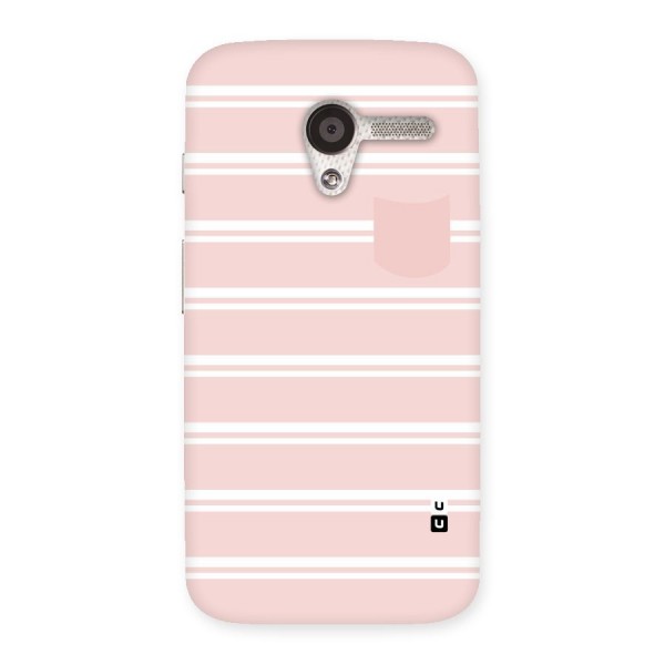 Cute Pocket Striped Back Case for Moto X