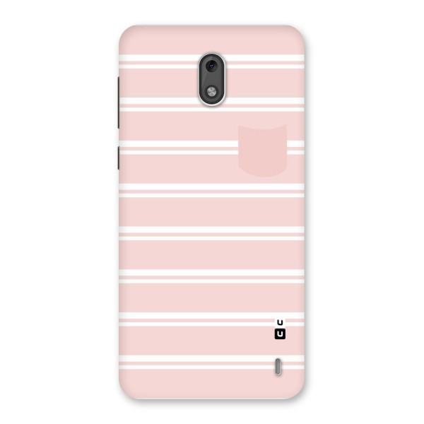 Cute Pocket Striped Back Case for Nokia 2