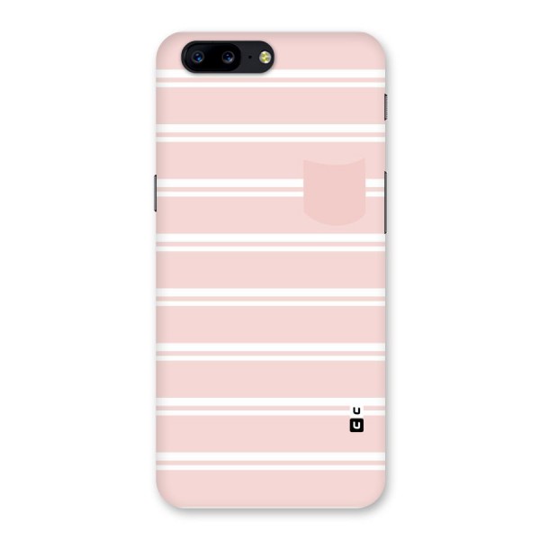 Cute Pocket Striped Back Case for OnePlus 5