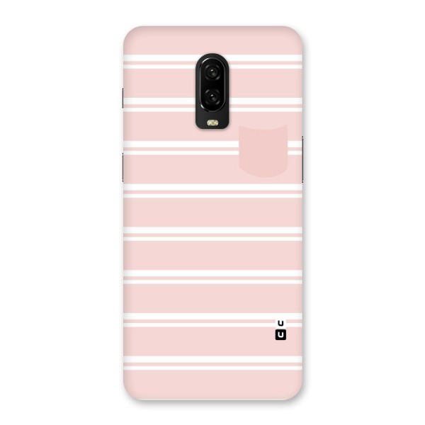 Cute Pocket Striped Back Case for OnePlus 6T