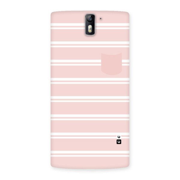 Cute Pocket Striped Back Case for One Plus One