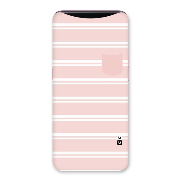 Cute Pocket Striped Back Case for Oppo Find X