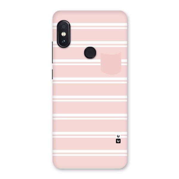 Cute Pocket Striped Back Case for Redmi Note 5 Pro