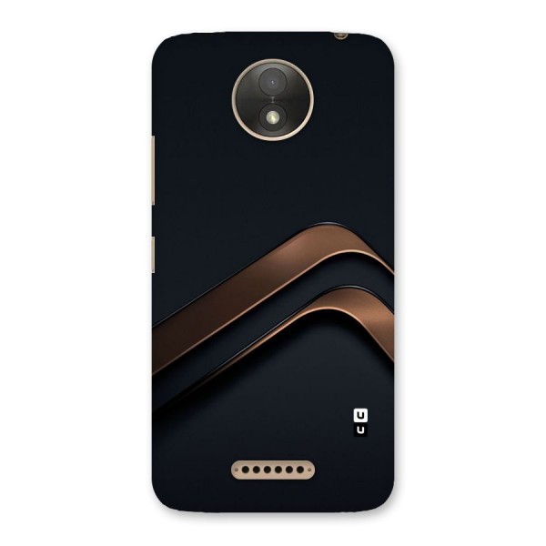 Dark Gold Stripes Back Case for Moto C Plus