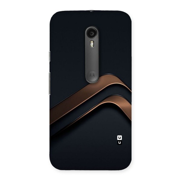 Dark Gold Stripes Back Case for Moto G3