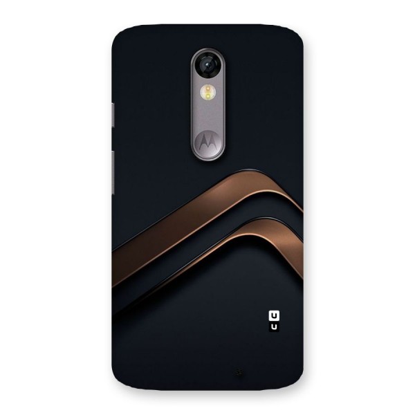 Dark Gold Stripes Back Case for Moto X Force