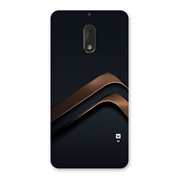 Dark Gold Stripes Back Case for Nokia 6