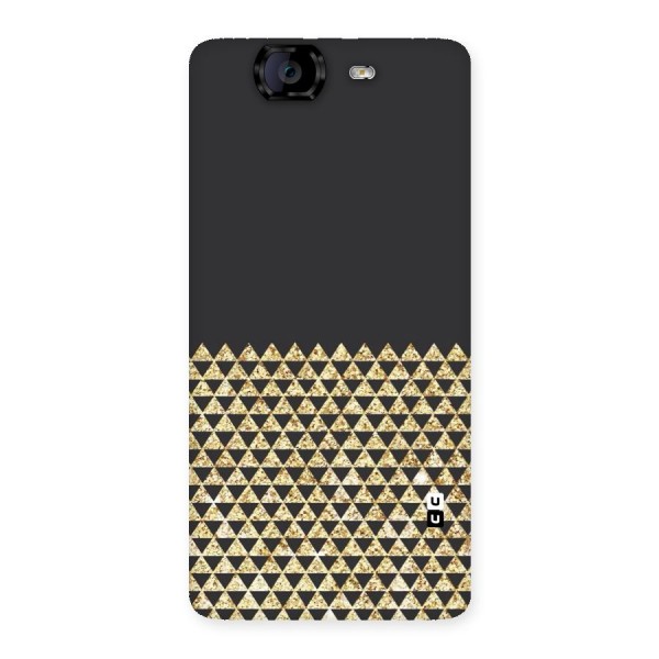 Dark Grey Golden Triangles Back Case for Canvas Knight A350