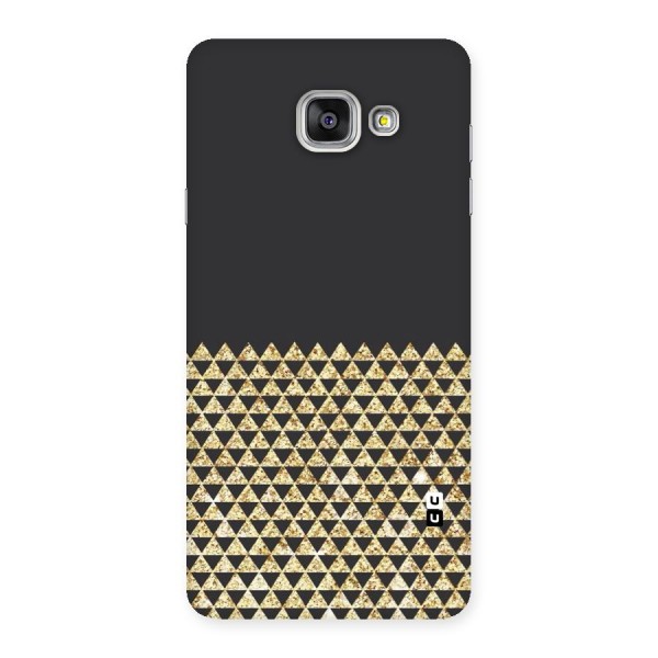 Dark Grey Golden Triangles Back Case for Galaxy A7 2016