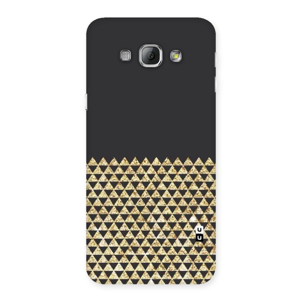 Dark Grey Golden Triangles Back Case for Galaxy A8