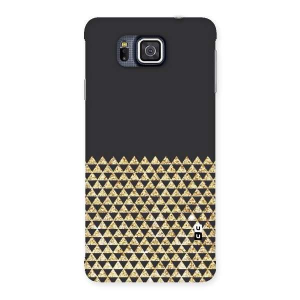 Dark Grey Golden Triangles Back Case for Galaxy Alpha