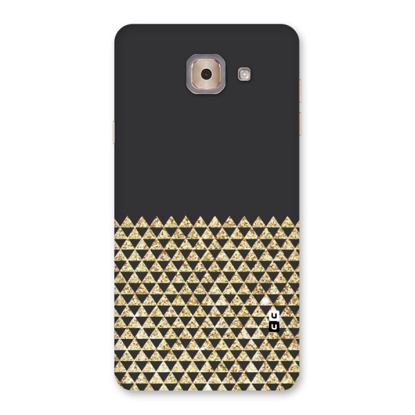 Dark Grey Golden Triangles Back Case for Galaxy J7 Max