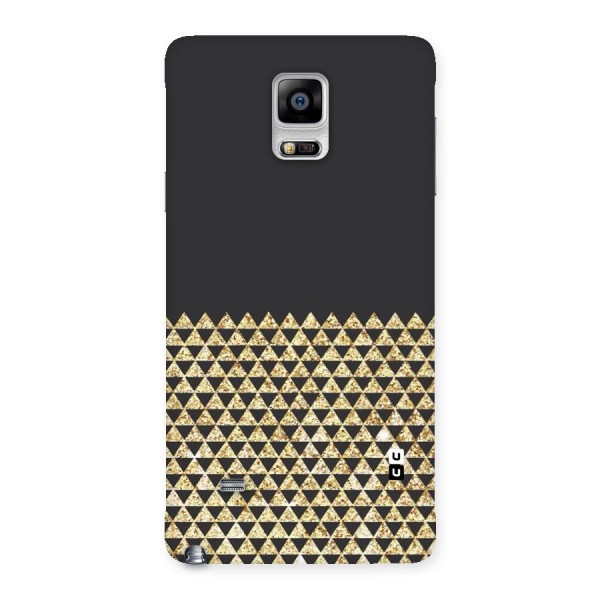 Dark Grey Golden Triangles Back Case for Galaxy Note 4