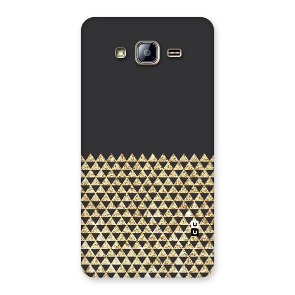 Dark Grey Golden Triangles Back Case for Galaxy On5