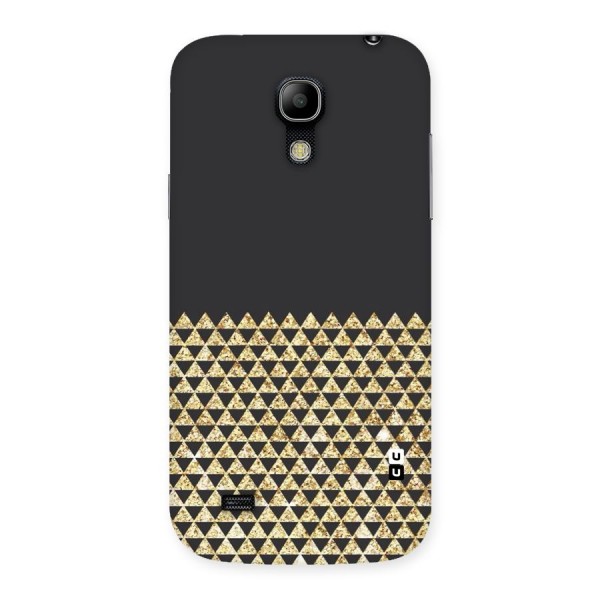 Dark Grey Golden Triangles Back Case for Galaxy S4 Mini