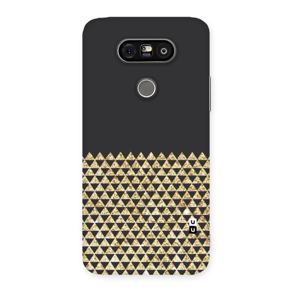 Dark Grey Golden Triangles Back Case for LG G5