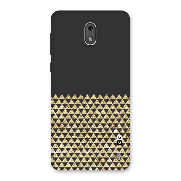 Dark Grey Golden Triangles Back Case for Nokia 2