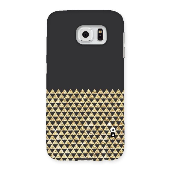 Dark Grey Golden Triangles Back Case for Samsung Galaxy S6