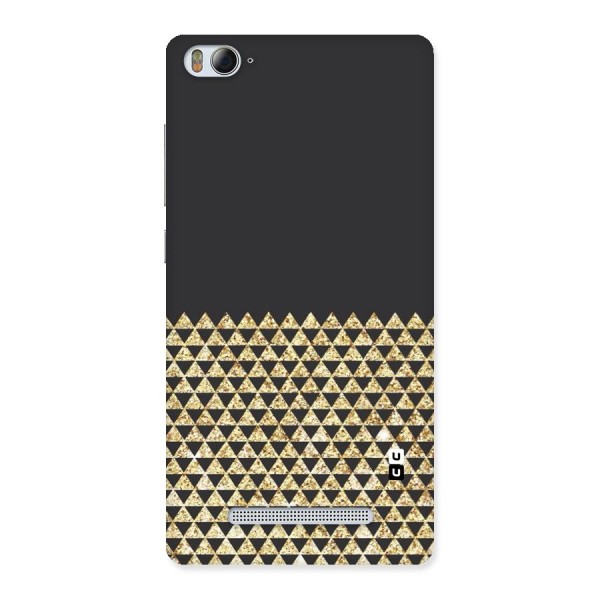 Dark Grey Golden Triangles Back Case for Xiaomi Mi4i