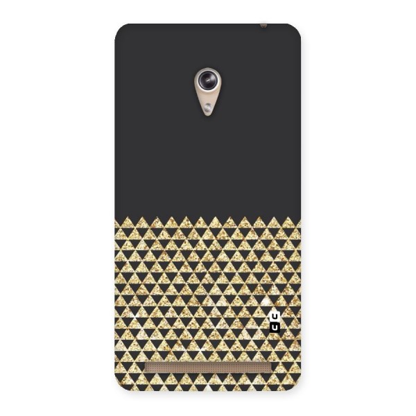 Dark Grey Golden Triangles Back Case for Zenfone 6