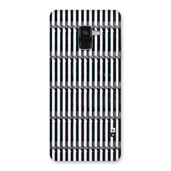 Dark Lines Pattern Back Case for Galaxy A8 Plus