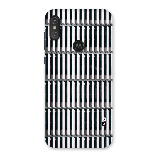 Dark Lines Pattern Back Case for Motorola One Power