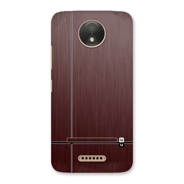 Dark Maroon Classic Design Back Case for Moto C Plus