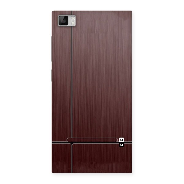 Dark Maroon Classic Design Back Case for Xiaomi Mi3