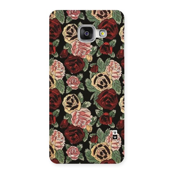 Dark Pastel Flowers Back Case for Galaxy A3 2016