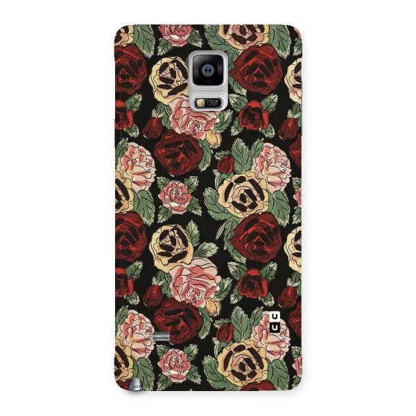 Dark Pastel Flowers Back Case for Galaxy Note 4